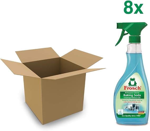 Frosch Natural Baking Soda Multi-Surface All Purpose Cleaner Spray, 500ml (Case of 8)