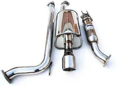 Invidia HS06HC2G3S Q300 70mm Cat-Back Exhaust System with Stainless Steel Rolled Tip for Honda Civic Si Coupe
