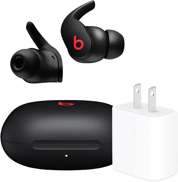 Beats Fit Pro in Beats Black with Apple 20W USB-C Power Adapter