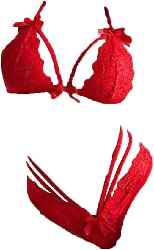 DGHM-JLMY Lace Sexy Lingerie Set for Women Bra and Panty Set Bralette Sleepwear 2 Piece High Waist Lace Lingerie Set