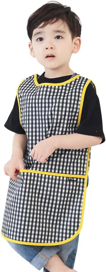 Plie Kids Painting Apron Waterproof Art Smock for Toddlers & Preschoolers, Messy Play, Baking, Crafts, Cooking, Mealtime