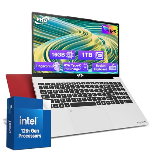15.6-FHD-Laptop Student-Laptop, 16GB RAM 1TB SSD, Intel Pentium Quad-Core N100 Processor Up to 3.4GHz Backlit Keyboard Fingerprint WiFi 6 BT5.2 Business-Laptop, Windows 11 Laptop