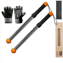 Cordless Battle Ropes Adjustable Trainer, Ropeless Weighted Home Gym Equipment, Portable Compact Arm Strength Workout Stick for Men Women, Includes Performance Training Guide