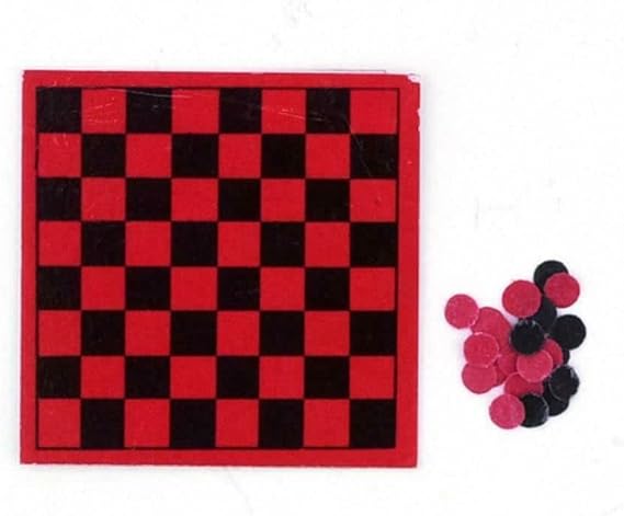 Dollhouse Miniature Checkers Game