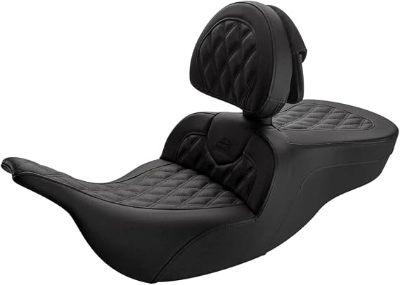 Saddlemen Road Sofa Seat with Backrest (Lattice Stitched) for 97-07 HARLEY FLHTCU