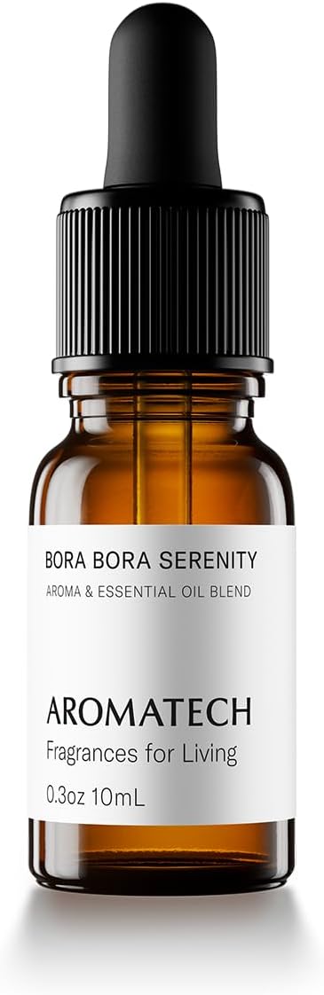 AromaTech Bora Bora Serenity Aroma Essential Oil Blend: Luxury Hotel Inspired Aromatherapy with Tropical Fruit, Frangipani & Coconut for Ultrasonic Diffusers & Nebulizers (10 mL)