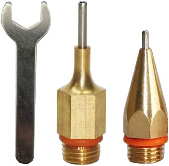 Small Apture Diameter 1mm 1.3mm Nozzle Hot Melt Glue Gun Copper Nozzle,1.0x36mm 1.3x42mm, 2pcs/set