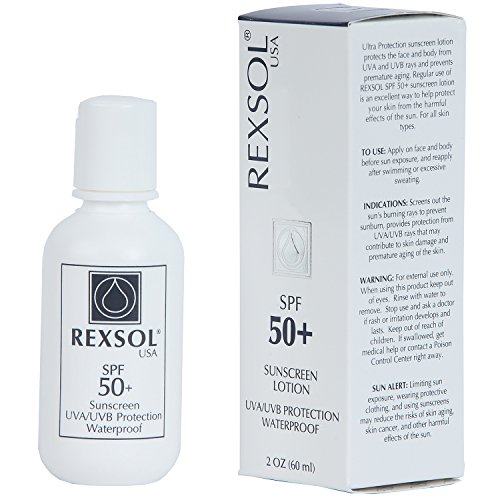 REXSOL SPF 50 Sunscreen UVA UVB Protection Waterproof | With Vitamin C, Vitamin E & Vitamin A | Maximum reinforced protection against UVA and UVB rays | Prevent fine lines and wrinkles60 ml2 fl oz