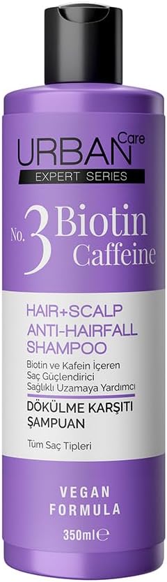 Urban Care Expert No.3 Biotin & Caffeine Dökülme Karşıtı Saç Bakım Şampuanı 350 ml -Vegan