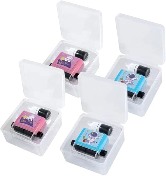 Math Stamp Roller Math Stamp Math Roller Stamp for Kids Roller Digital Teaching Stamp Smart Math Roller Stamps for Math Problems Math Stamp Roller 4PCS-All