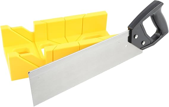 GreatNeck BSB14 12" Mitre Box and Saw Set for Precision Cuts on Trim