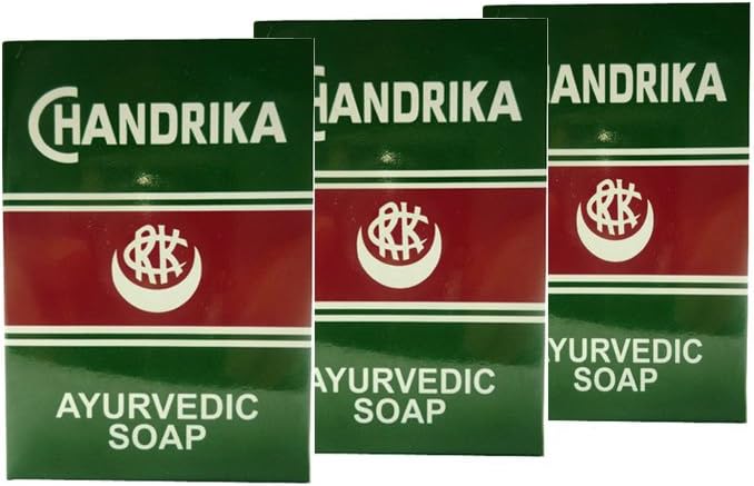 CHANDRIKA AYURVEDEC SOAP 3SET CHANDERIKA HERBAL SOAP, Set of 3