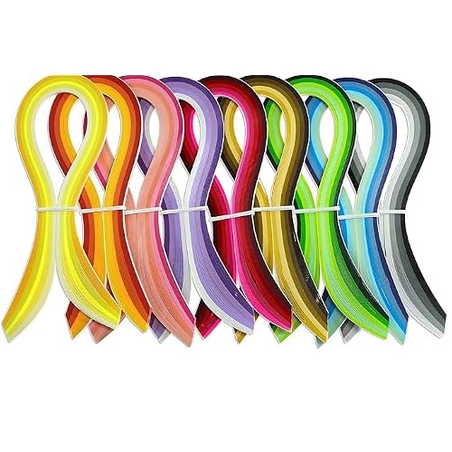 Septe Multi-Color Quilling Paper Strips Kits 900 Strips 42 Colors, 3mm Width, 15Inch Length,9 Sets