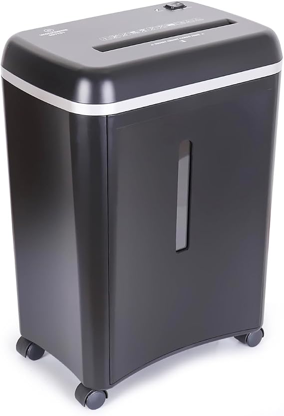 WOLVERINE SD9101 P-5 Super Micro Cut Shredder, 8-Sheet, 4.5Gal, 54dB, Black