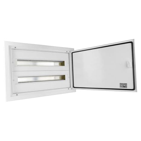 Distribution Box IP54 DARP-48 2 x 24 Flush-Mounted Aluminium Door Sub-Distribution Board Fuse Box 9.224 E-P 6743