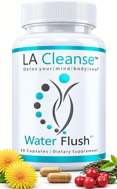 Water Flush Pills for Swollen Legs & Feet, Bloating & Fluid Retention 60 Ct