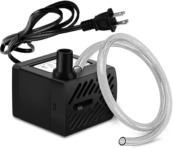PULACO 50GPH 3W Mini Submersible Water Pump with 3.3 FT Tubing for Aquariums, Fish Tank, Pond, Fountain, Hydroponics
