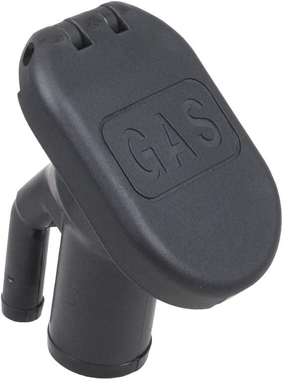 Perko 1318DPGBLK Polymer Vented Gas Fill with 35 Angled Neck for 1.5" Hose - Black