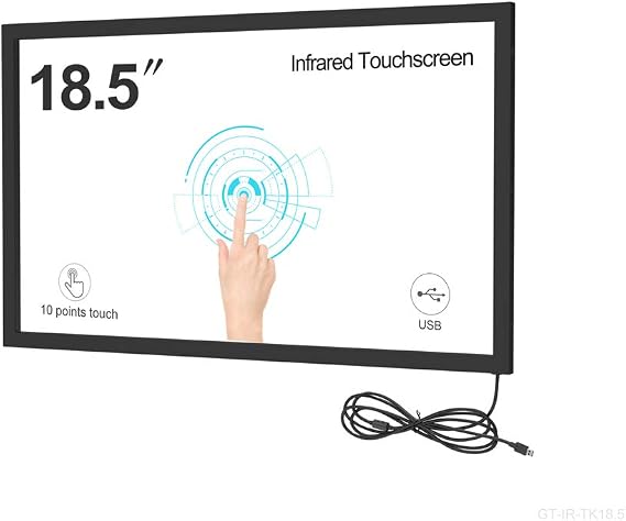 GreenTouch 18.5" Multi IR Touch Screen, Interactive Infrared Touch Screen Panel, IR Touch Bezel with 3mm Thick Tempered Glass..