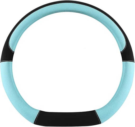 Car Steering Wheel Covers for Hyundai Bayon/Elantra/i10/i20/i30/Ioniq 5/Ioniq 6/Kona, Comfortable and Non-Slip car Steering Wheel Protective Cover, Interior Accessories,D-Blue-Type D