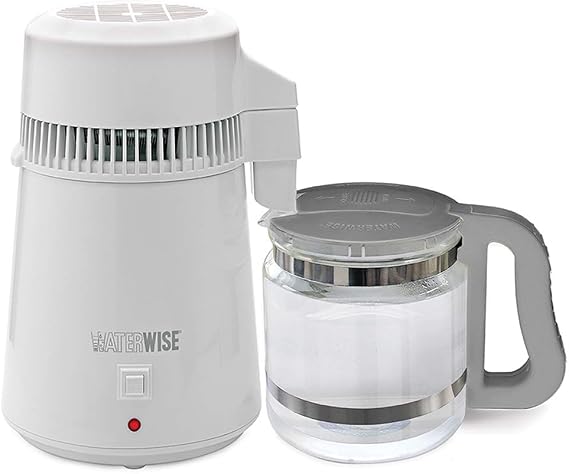Waterwise 4000, Countertop Water Distiller System for Home and Office, 1 Gallon Glass Collector Bottle