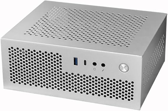 A09 HTPC Computer Case Mini ITX Gaming PC Chassis Desktop Chassis USB3.0 Type C Computer Case Home Computer Case Silver