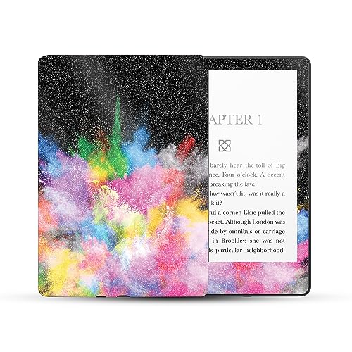 MightySkins Glossy Glitter Skin Compatible with Amazon Kindle Paperwhite 5 6.8-inch 11th Gen 2021 Full Wrap - Paintsplosion | Protective High-Gloss Glitter Finish | Easy to Apply | Made in The USA