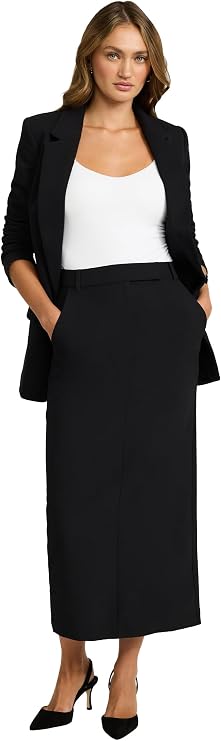 Express Women's Editor High Waisted Maxi Column Skirt