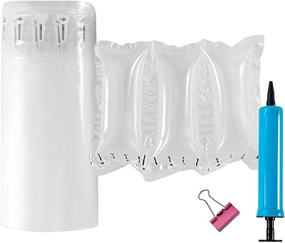 Air Pillows for Shipping with pump 200 Count Inflatable Packaging Air Bags, Alternative to Packing Peanuts, Packing Box filler Purse Stuffers for Shape 3.54 x 7.87"
