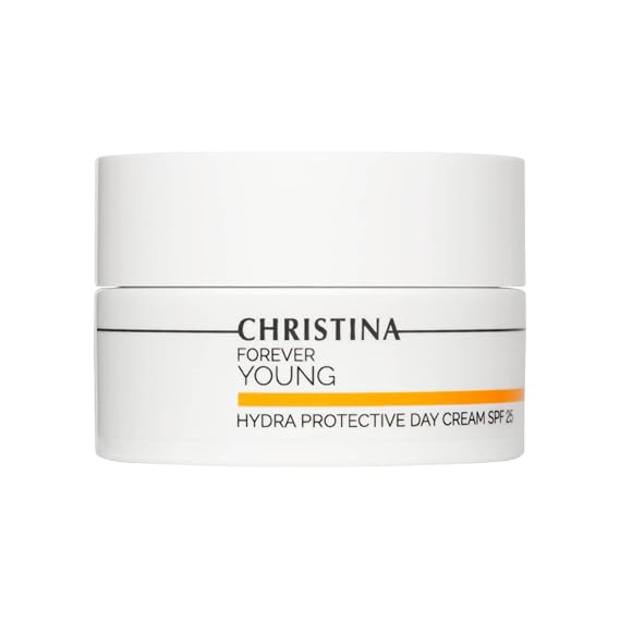 -CHRISTINA- Forever Young Hydra Protective Day Cream SPF 25-50ml - UVA/UVB, Non-Comedogenic and Lightweight Face Moisturizer with Sunscreen for Combination, Dry, Normal, Oily & Sensitive Skin