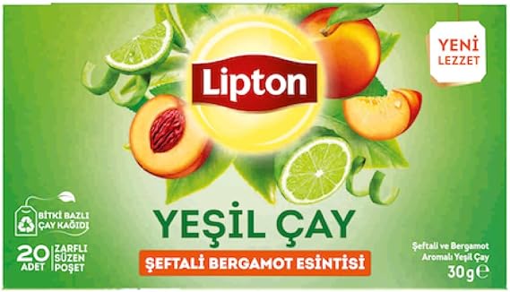 Lipton Yeşil Çay Şeftali Bergamot Esintisi