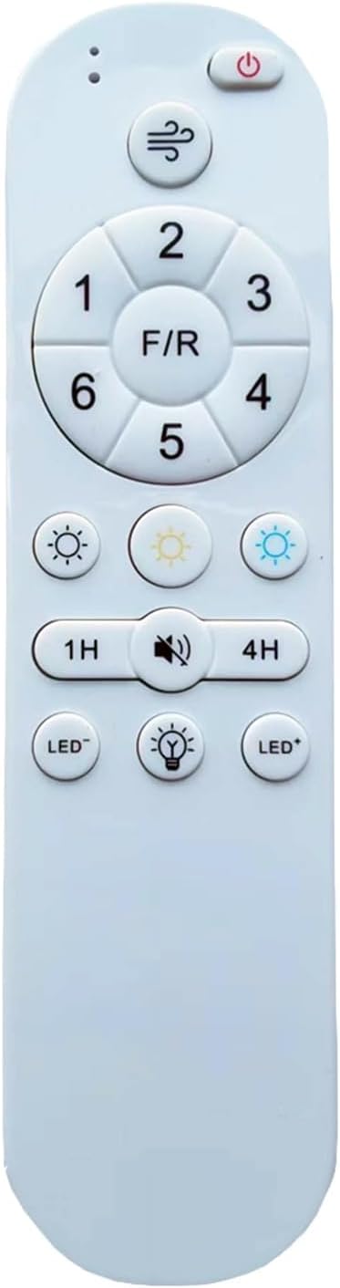 Remote Control Compatible for TCL 52" 5 Blades Ceiling Dimmable LED Fan, (Can't Work 3 Blades Fan)