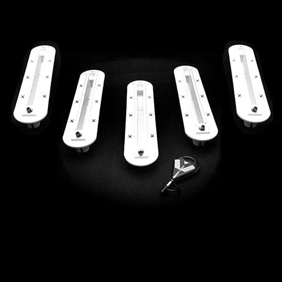 DORSAL Surfboard Fin Box Set with Screws [Black - White] Black Glass Filled Nylon