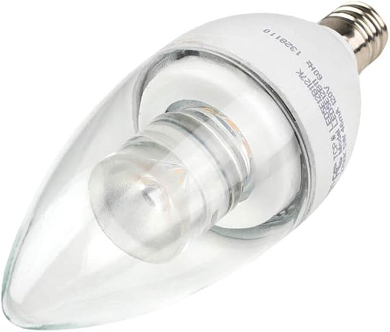 TCP LED5E12B1127K Dimmable Candelabra Base 5W LED Decorative 40W Equivalent Light Bulb, Soft White