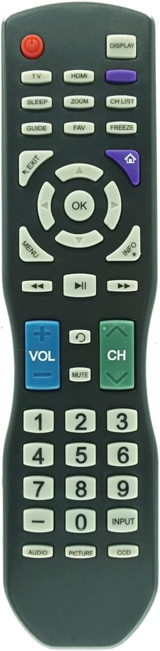 HCDZ Replacement Remote Control for Summit LE3237 LE4037 LE5037 LE5037S TV | LE5835 LE3233B LE4948S LE3236 LE4036 LE5047 PRLE5047 LE5041 Motorhome HD LED Television