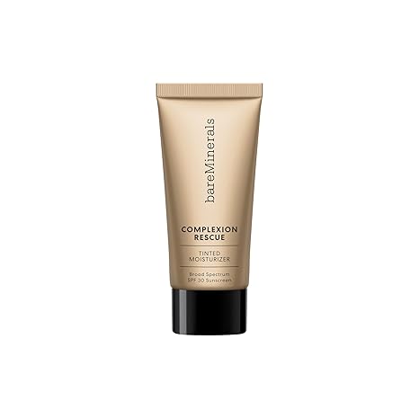 bareMinerals Complexion Rescue Tinted Moisturizer with SPF 30, Hydrating Tinted Mineral Sunscreen with Hyaluronic Acid, Sheer-to-Light Coverage, Multi-tasking, Skincare Infused Makeup