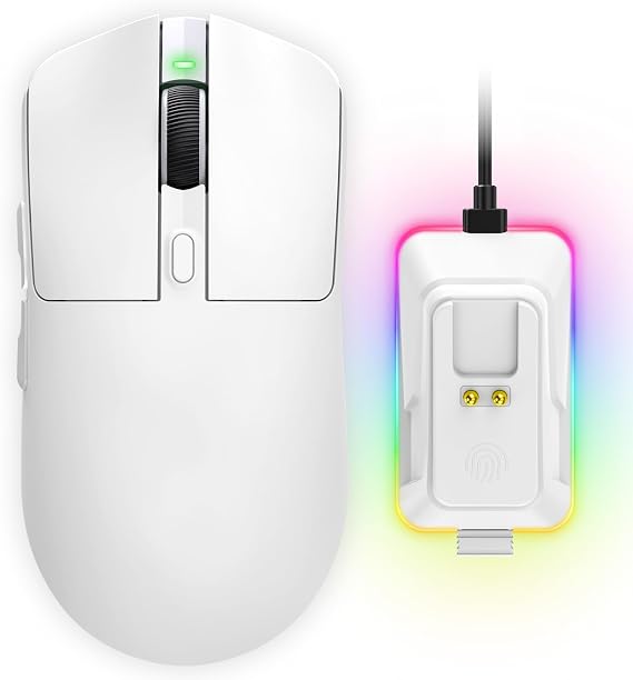 YPBDAN 24000 DPI Wireless Gaming Mouse with RGB Charging Dock