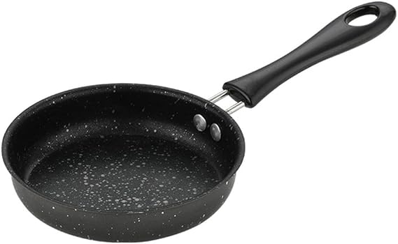 Nonstick Mini Omelette Pan 12cm Small Stainless Steel Frying Pan for Eggs Pancakes Breakfast Cooking Compatible with Gas and Electric Stovetops