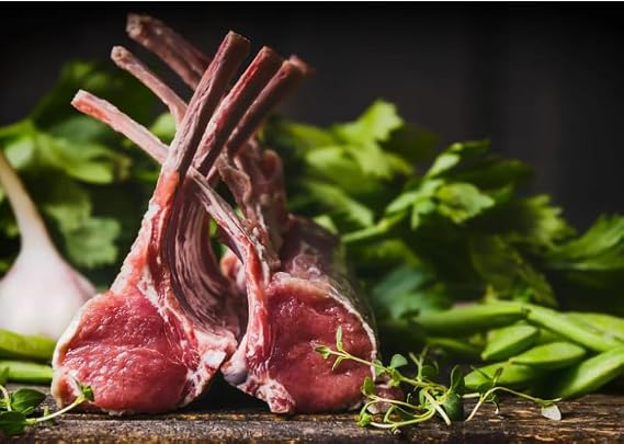 New York Steak & Seafood Frozen New Zealand Rack of Lamb - 14-16 oz Each French trimmed Frozen Rack Of Lamb (2 Racks of Lamb)
