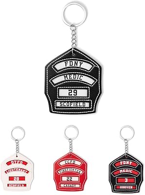 Custom Firefighter Shield Keychain Leather Personalized DepartmentNumberName Fireman Keychain For Backpack Firefighter Birthday Gifts
