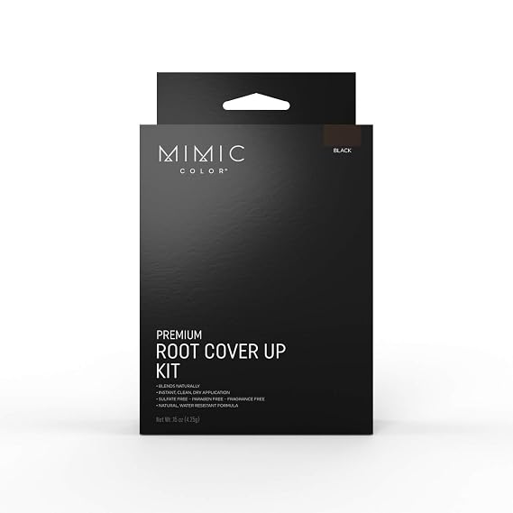 Root Touch-Up Kit Black - Instantly Cover Gray Hair Between Salon Visits
