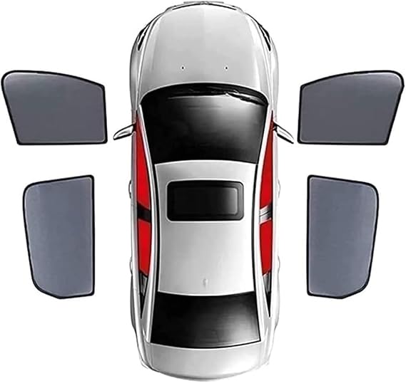 Car Side Window Shades for Toyota Corolla EX 2005-2024-pr, Magnetic Breathable Sun Shade Block UV Half Shade Protection Covers Auto Accessories,D/4 Window Doors