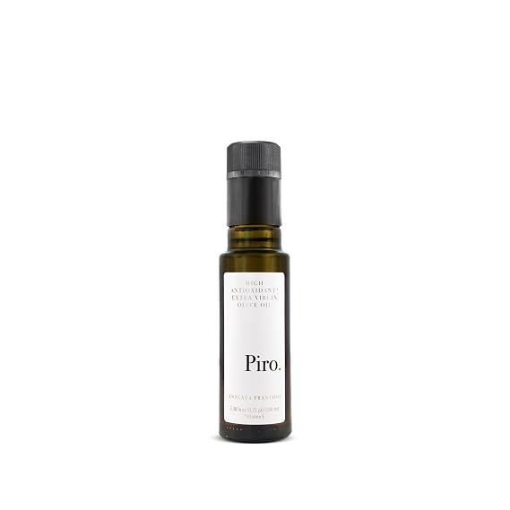 Piro Premium Extra Virgin Olive Oil Cold Pressed, Early Harvest, Hand Picked, Polyphenol Rich Italian Olive Oil (3.4 Fl Oz)