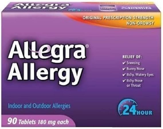 Allegra Allergy Original Prescription Strength 180mg - 90 Count