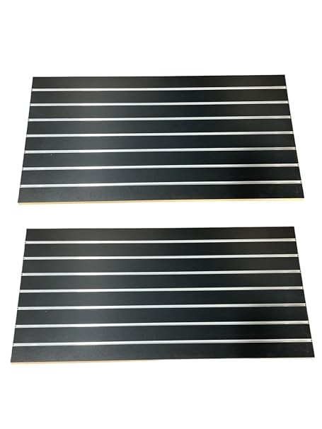 Only Hangers 24" H x 48" L Slatwall Panels with Metal Inserts - White, Black, Maple, and Barnwood (BLACK)