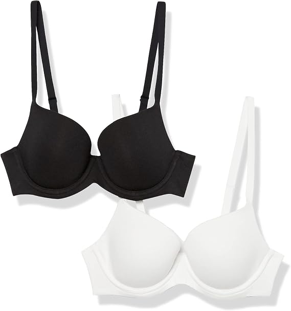 Amazon Essentials Women's Full Coverage Underwire Supportive Padded Bra, Pack of 2