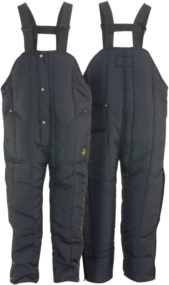 RefrigiWear Iron-Tuff High-Bib Overalls for Men, Rated to -50F | Wind-Tight Finish, 400-Denier Shell, Hand-Warming Pockets, Thigh-High Zippers, Freezer Workwear, True Work Bibs