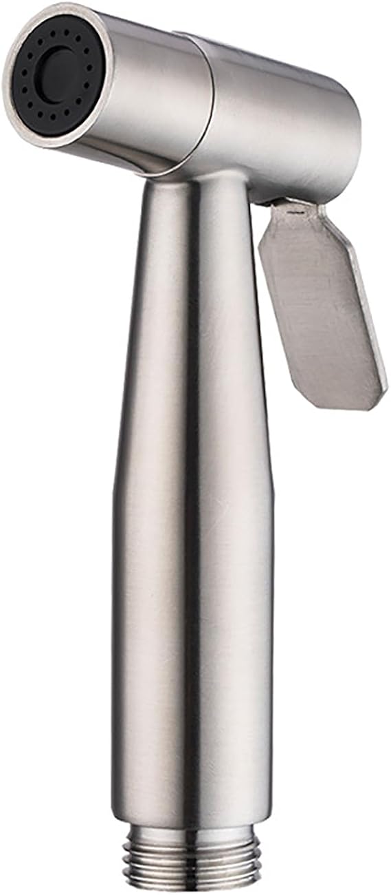 Hand Held Bidet Sprayer - Stainless Steel Bathroom Shattaf for Toilet Cleaning, Pet Bath, Personal Hygiene (Sprayer Head Only)