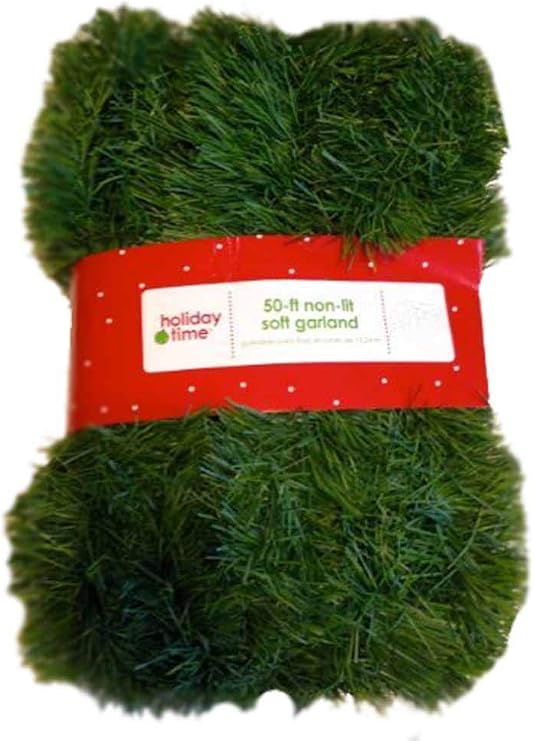 50 Foot Non-Lit Green Holiday Soft Garland