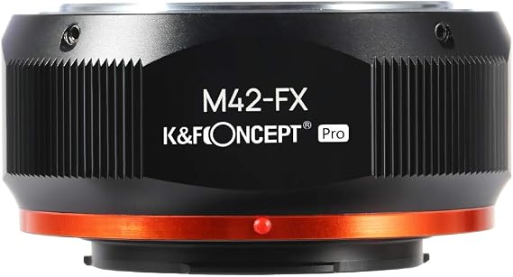 K&F Concept M42 to Fuji X Lens Mount Adapter for M42 Screw Mount Lens to Fujifilm Fuji X-Series X FX Mount Mirrorless Cameras with Matting Varnish Design for Fuji XT2 XT20 XE3 XT1 X-T2
